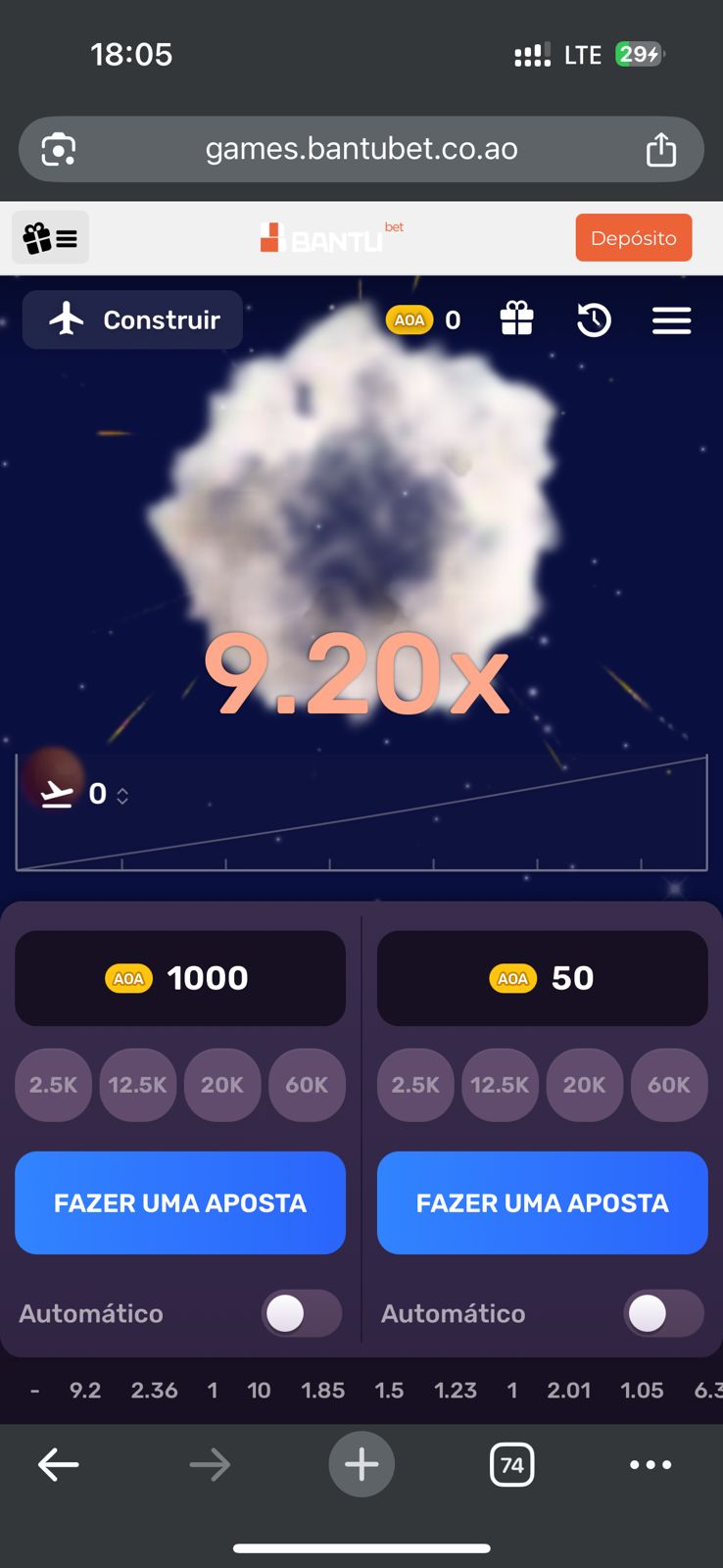 Jogo AVI na Bantubet