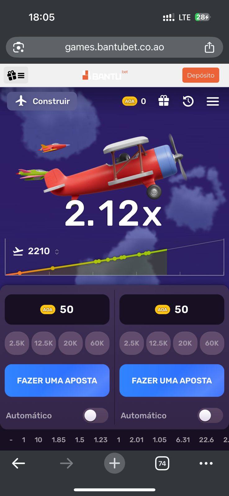 Ronda do Aviator na Bantubet